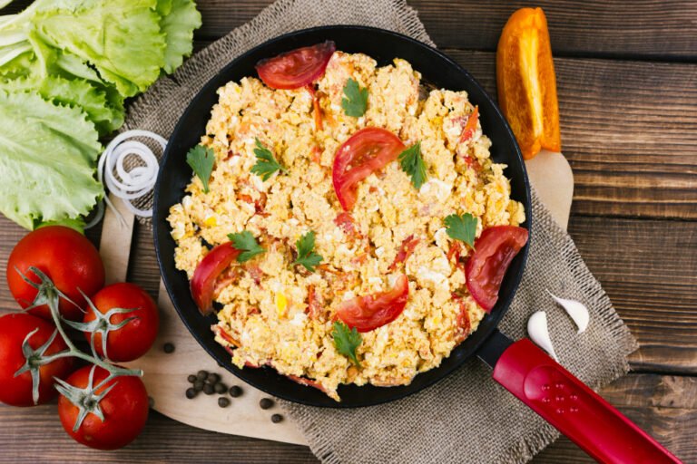 Greek Style Veggie Egg Scramble