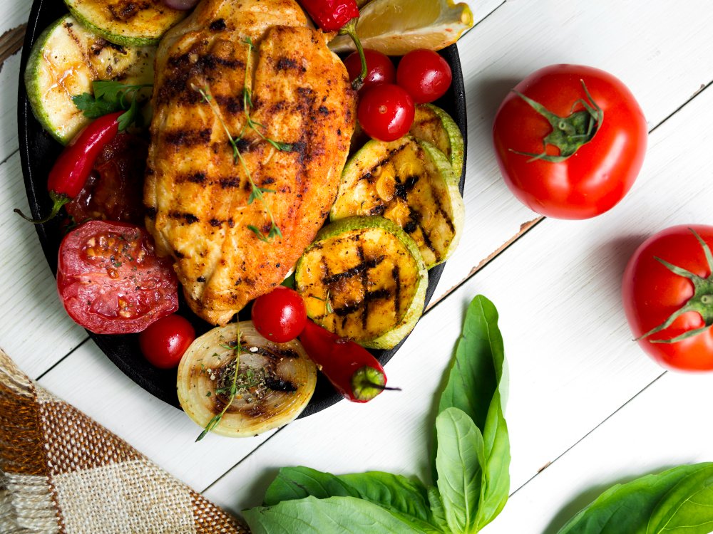 Grilled Chicken Salad with Mixed Greens