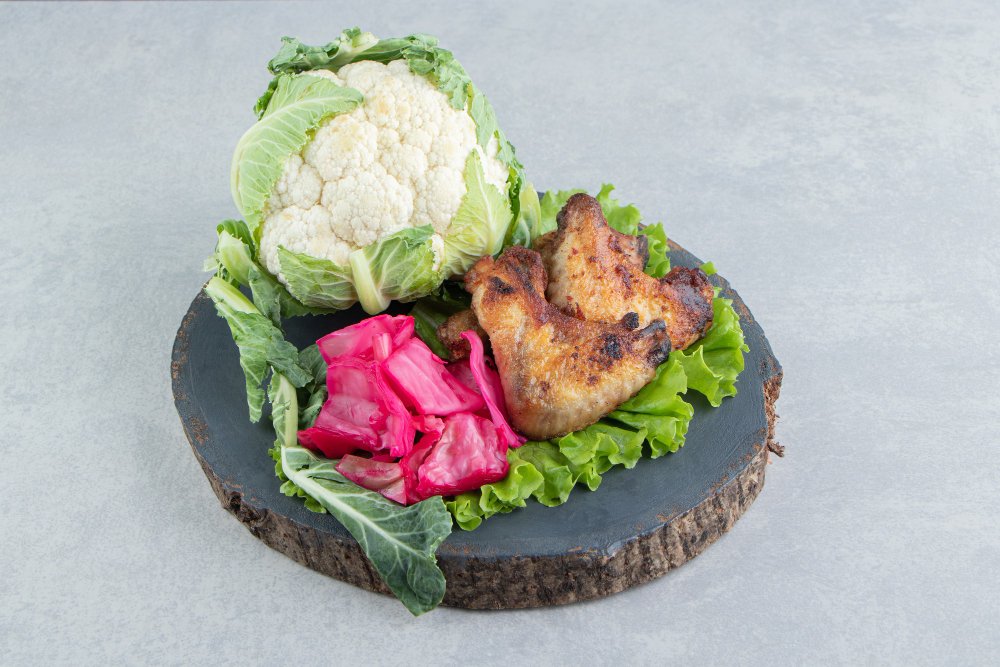 Roast Chicken with Braised Red Cabbage